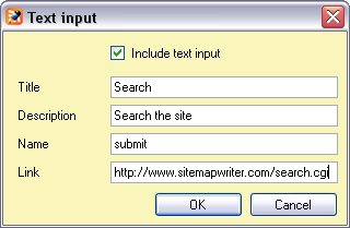RSS Channel Writer - Channel Optionals Tab - Text Input